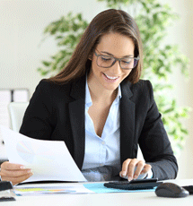 Woman Doing Accounting Work Woman Doing Accounting Work